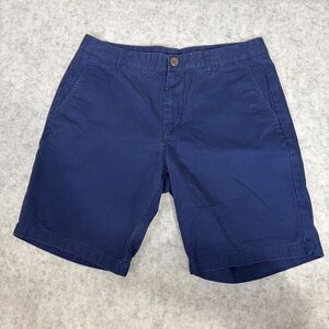 Bonobos Washed Chino Shorts 32 Navy Blue 9" Inseam Casual Preppy